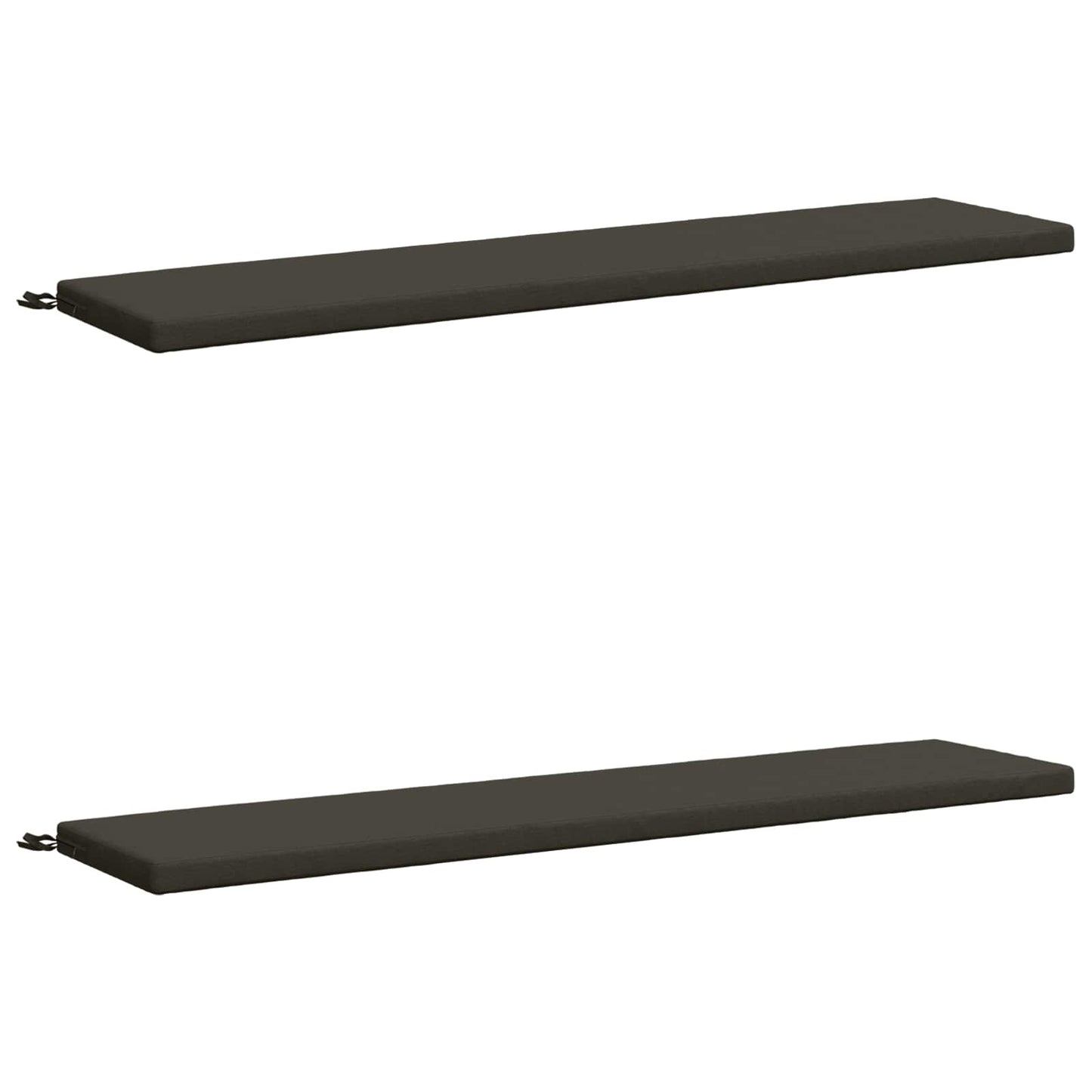 2-Piece Bench Cushions SOEST 2 pcs 100% Polyester Anthracite