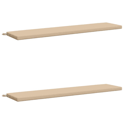 2-Piece Bench Cushions SOEST 2 pcs 100% Polyester Cream