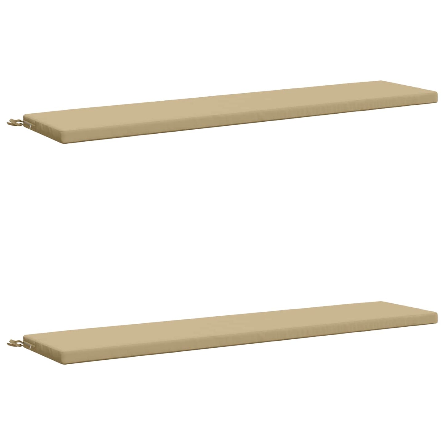 2-Piece Bench Cushions SOEST 2 pcs 100% Polyester Beige