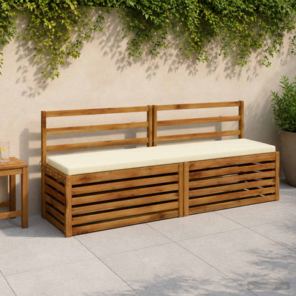2-Piece Bench Cushions SOEST 2 pcs 100% Polyester Cream