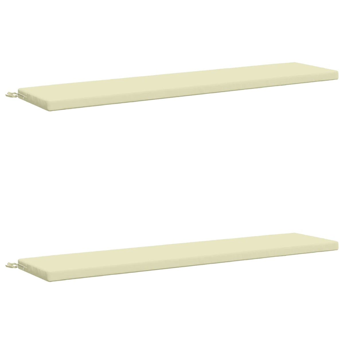 2-Piece Bench Cushions SOEST 2 pcs 100% Polyester Cream