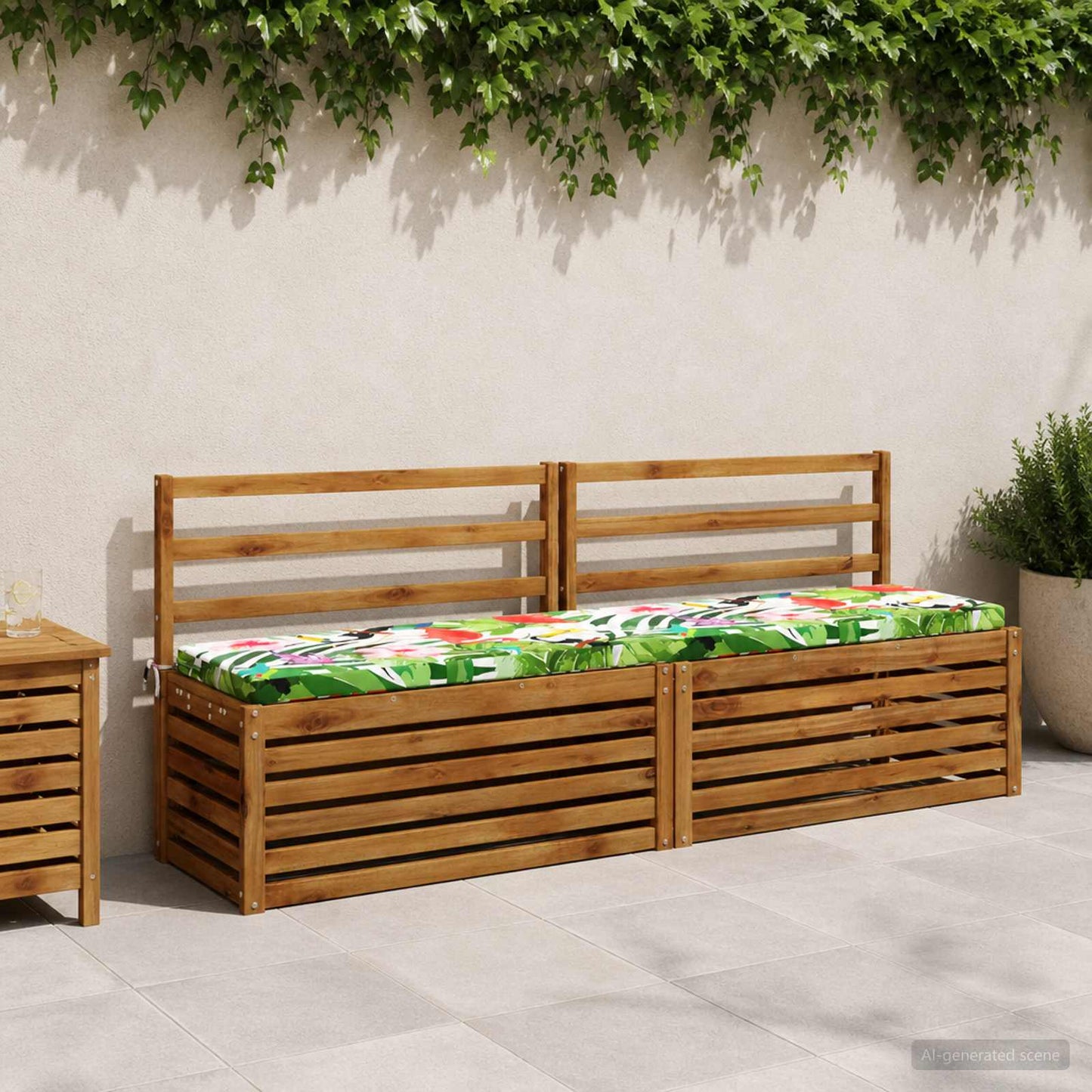 2-Piece Bench Cushions SOEST 2 pcs 100% Polyester Multicolour