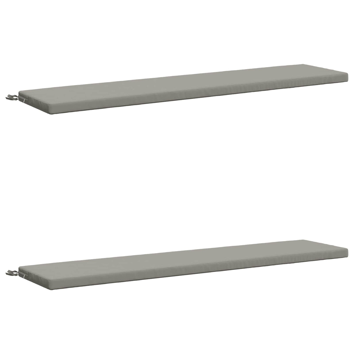 2-Piece Bench Cushions SOEST 2 pcs 100% Polyester Grey
