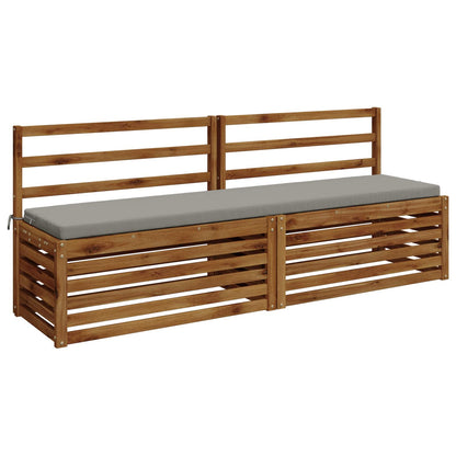 2-Piece Bench Cushions SOEST 2 pcs 100% Polyester Grey