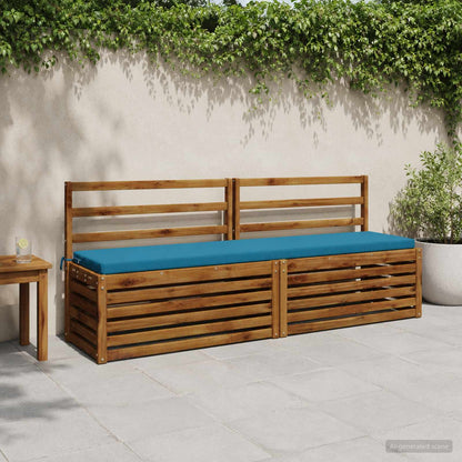 Bench Cushion SOEST 100% Polyester Light Blue 180 x 40 x 5 cm