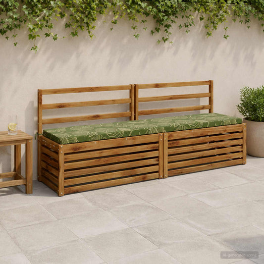 Bench Cushion SOEST 100% Polyester Leaf Design 180 x 40 x 5 cm