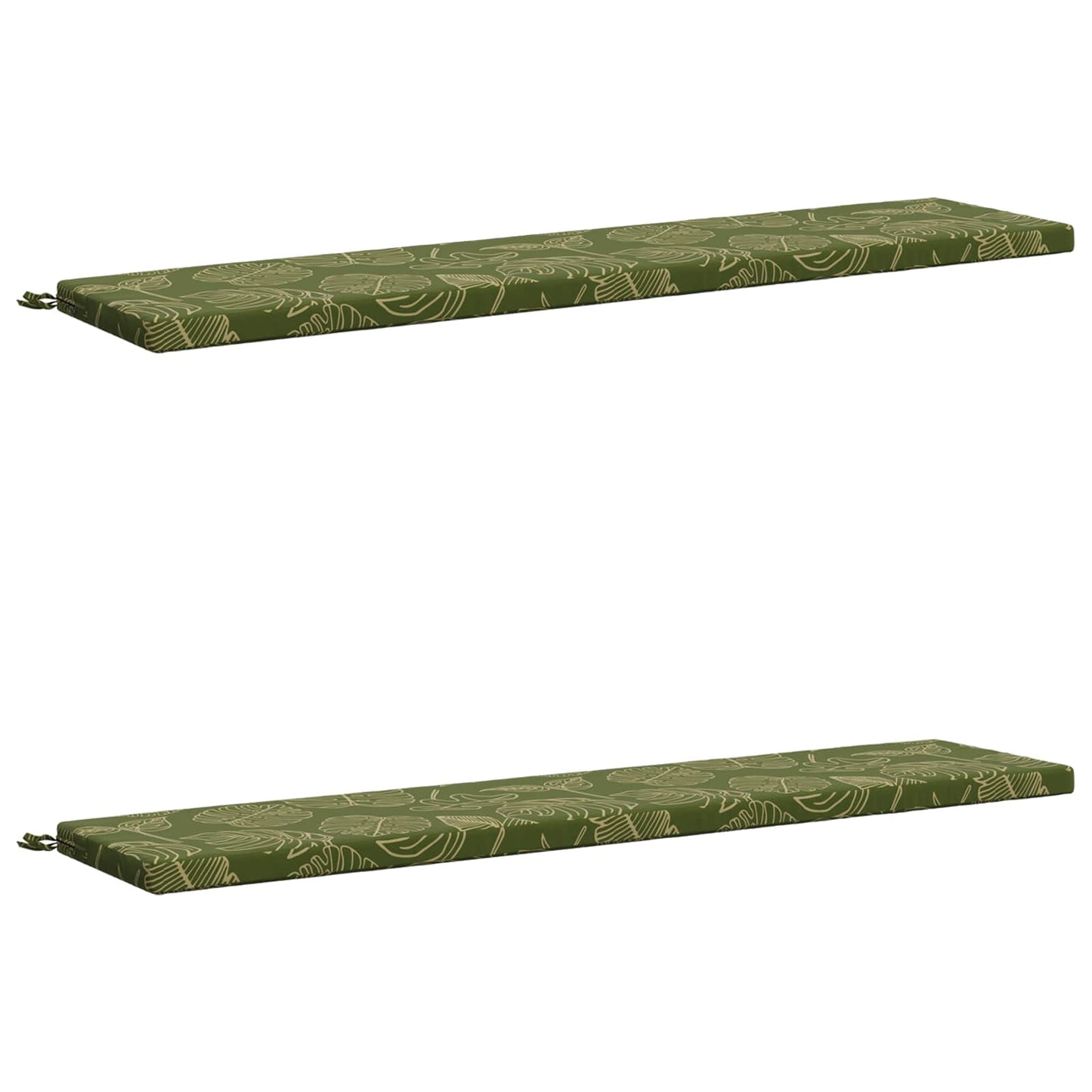 2-Piece Bench Cushions SOEST 2 pcs 100% Polyester Leaf Design