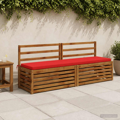 2-Piece Bench Cushions SOEST 2 pcs 100% Polyester Red