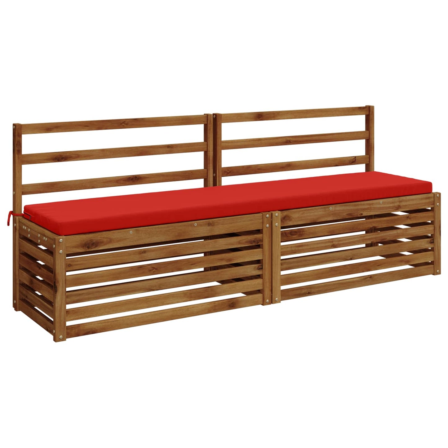 2-Piece Bench Cushions SOEST 2 pcs 100% Polyester Red