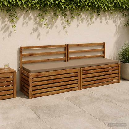 Bench Cushion SOEST 100% Polyester Taupe 180 x 40 x 5 cm