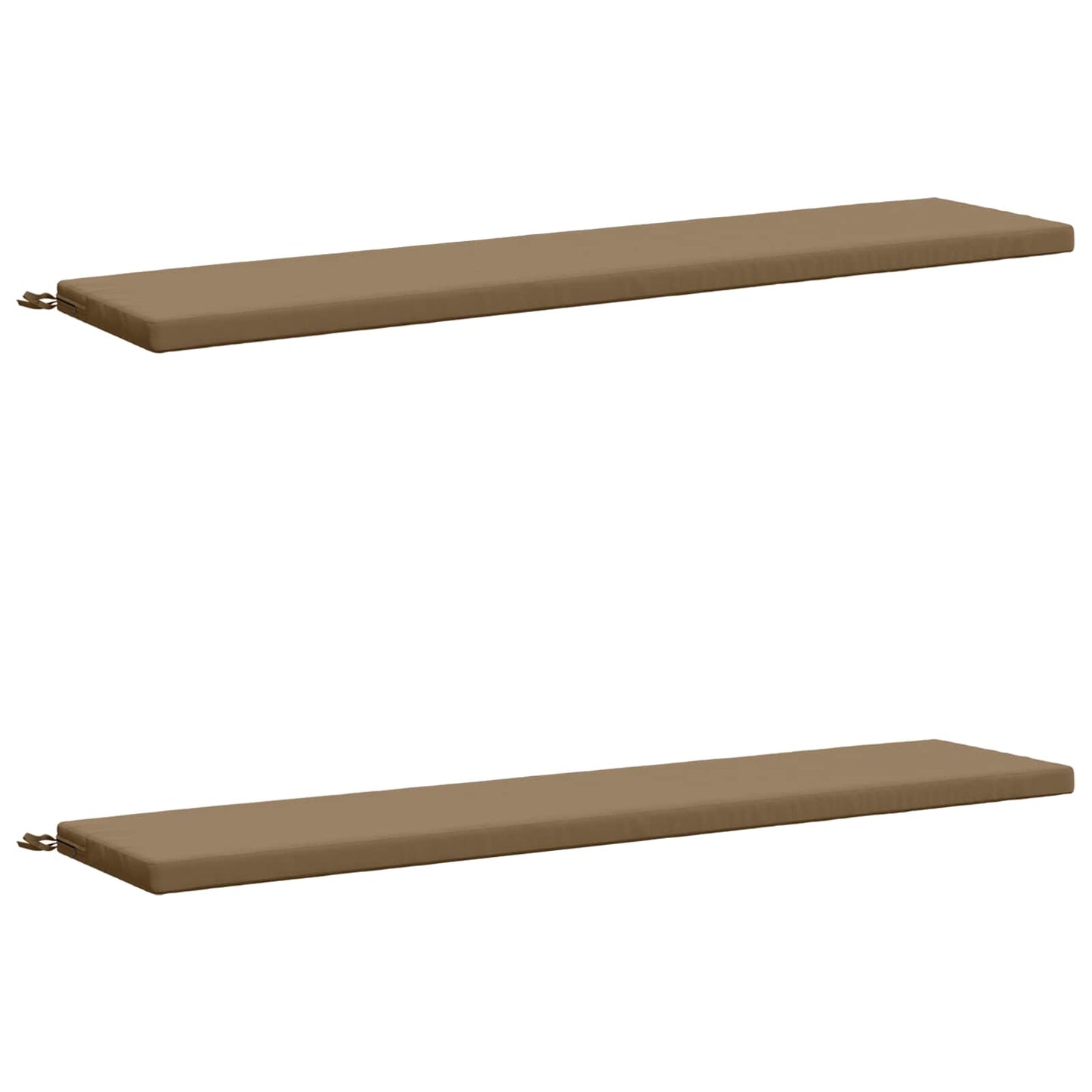 2-Piece Bench Cushions SOEST 2 pcs 100% Polyester Taupe