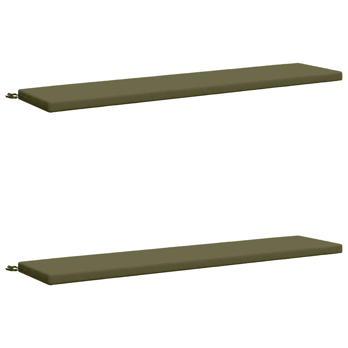 2-Piece Bench Cushions SOEST 2 pcs 100% Polyester Olive Green