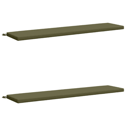 2-Piece Bench Cushions SOEST 2 pcs 100% Polyester Olive Green
