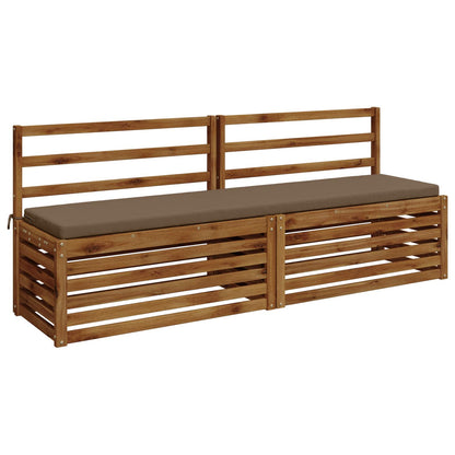 2-Piece Bench Cushions SOEST 2 pcs 100% Polyester Taupe