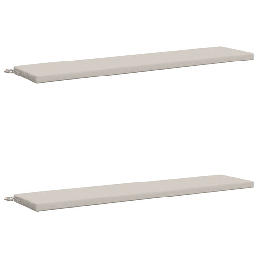 2-Piece Bench Cushions SOEST 2 pcs 100% Polyester White
