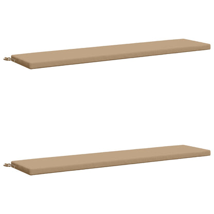 2-Piece Bench Cushions SOEST 2 pcs 100% Polyester Sand