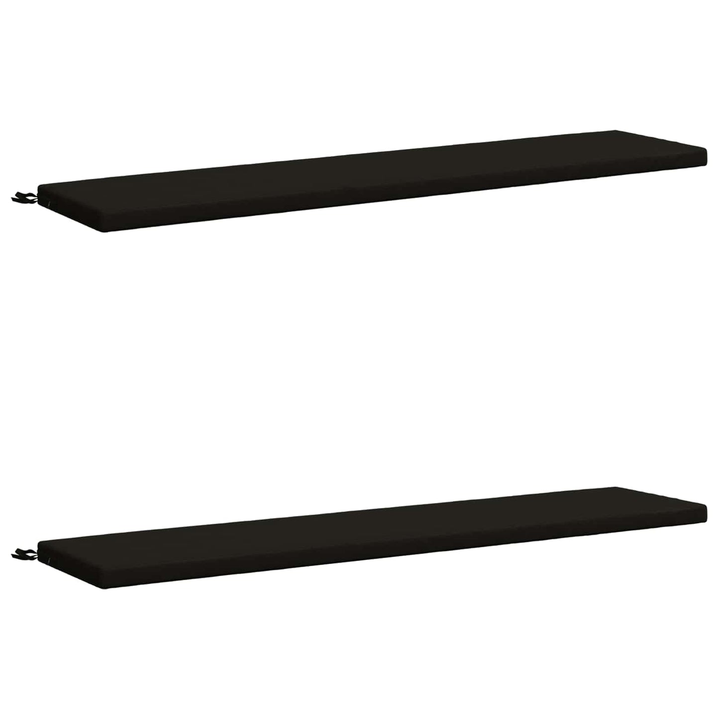 2-Piece Bench Cushions SOEST 2 pcs 100% Polyester Black