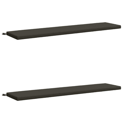 2-Piece Bench Cushions SOEST 2 pcs 100% Polyester Anthracite