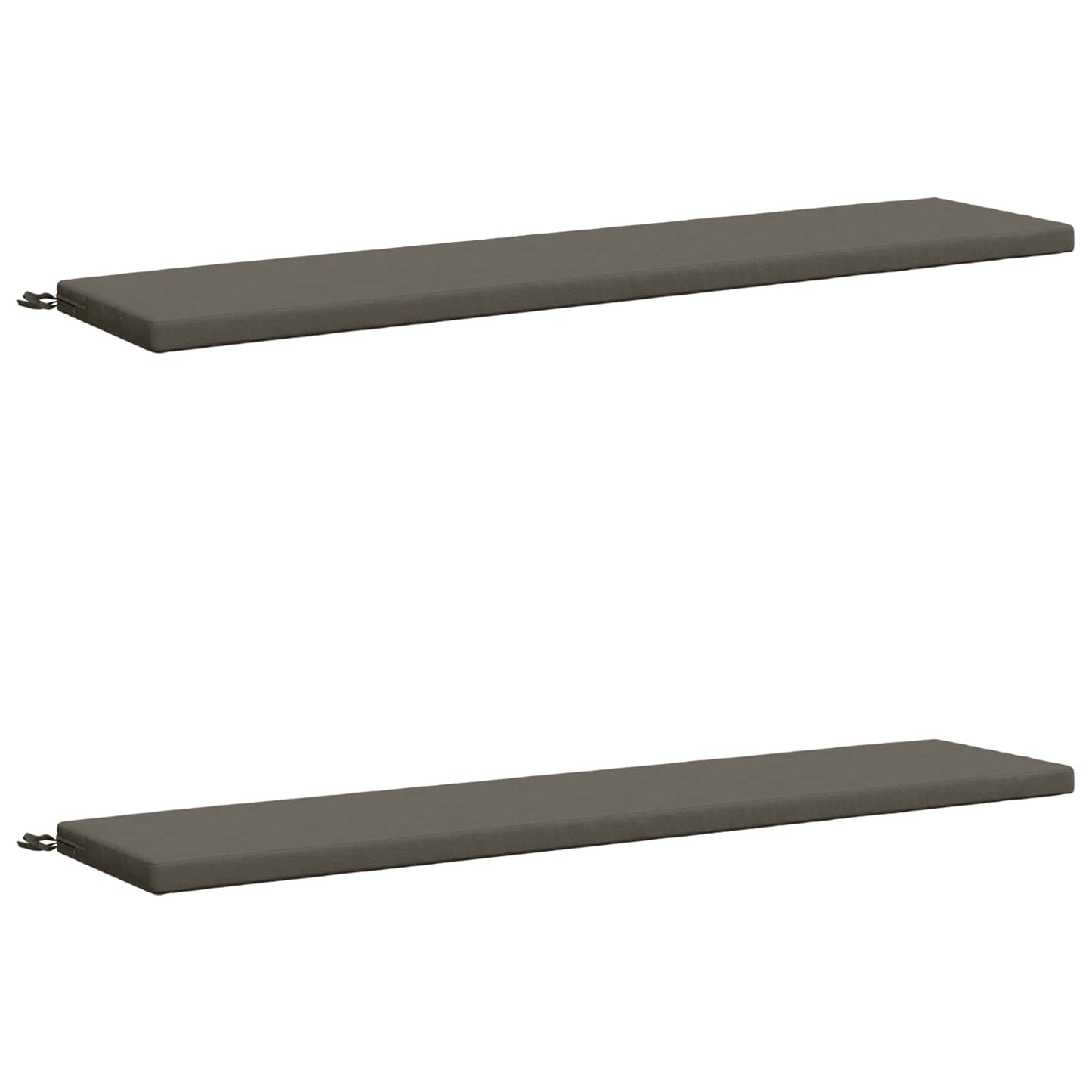 2-Piece Bench Cushions SOEST 2 pcs 100% Polyester Grey