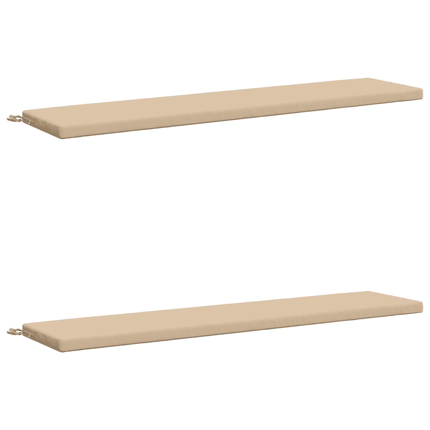 2-Piece Bench Cushions SOEST 2 pcs 100% Polyester Cream