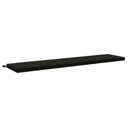 Bench Cushion SOEST 100% Polyester Black 180 x 40 x 5 cm