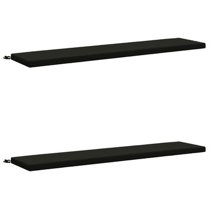 2-Piece Bench Cushions SOEST 2 pcs 100% Polyester Black