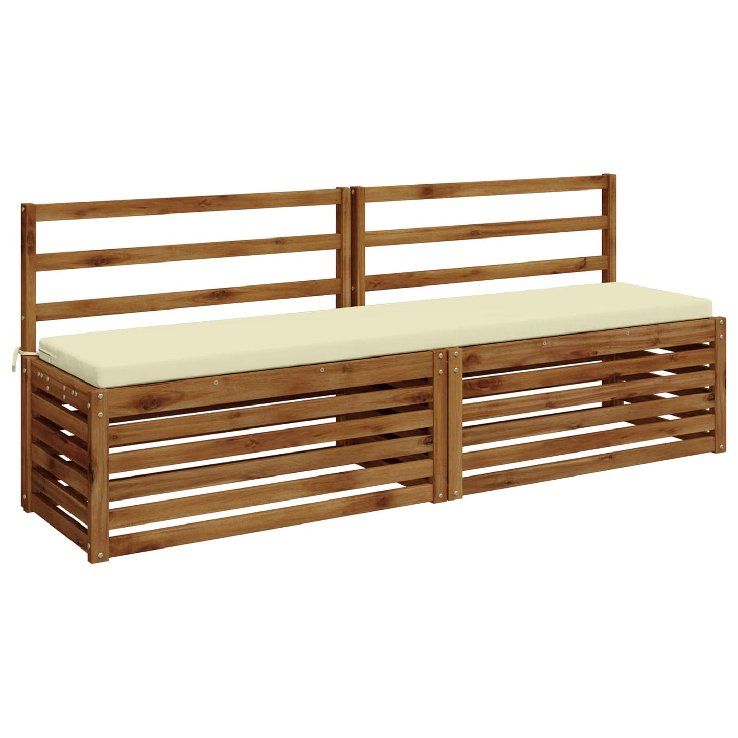2-Piece Bench Cushions SOEST 2 pcs 100% Polyester Cream