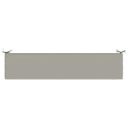 Bench Cushion SOEST 100% Polyester Grey 180 x 40 x 5 cm