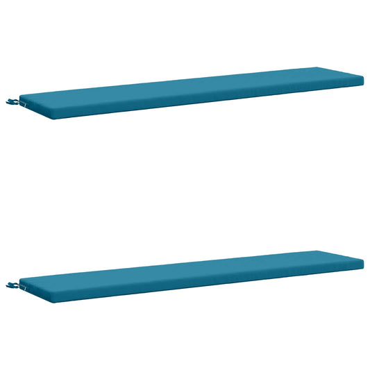 2-Piece Bench Cushions SOEST 2 pcs 100% Polyester Light Blue