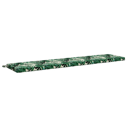 Bench Cushion SOEST 100% Polyester Leaf Pattern 180 x 40 x 5 cm