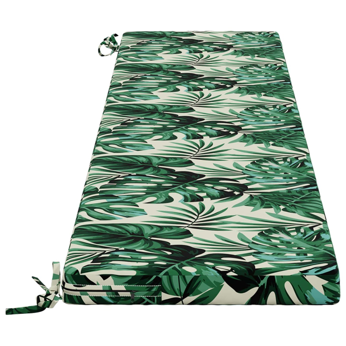 Bench Cushion SOEST 100% Polyester Leaf Pattern 180 x 40 x 5 cm