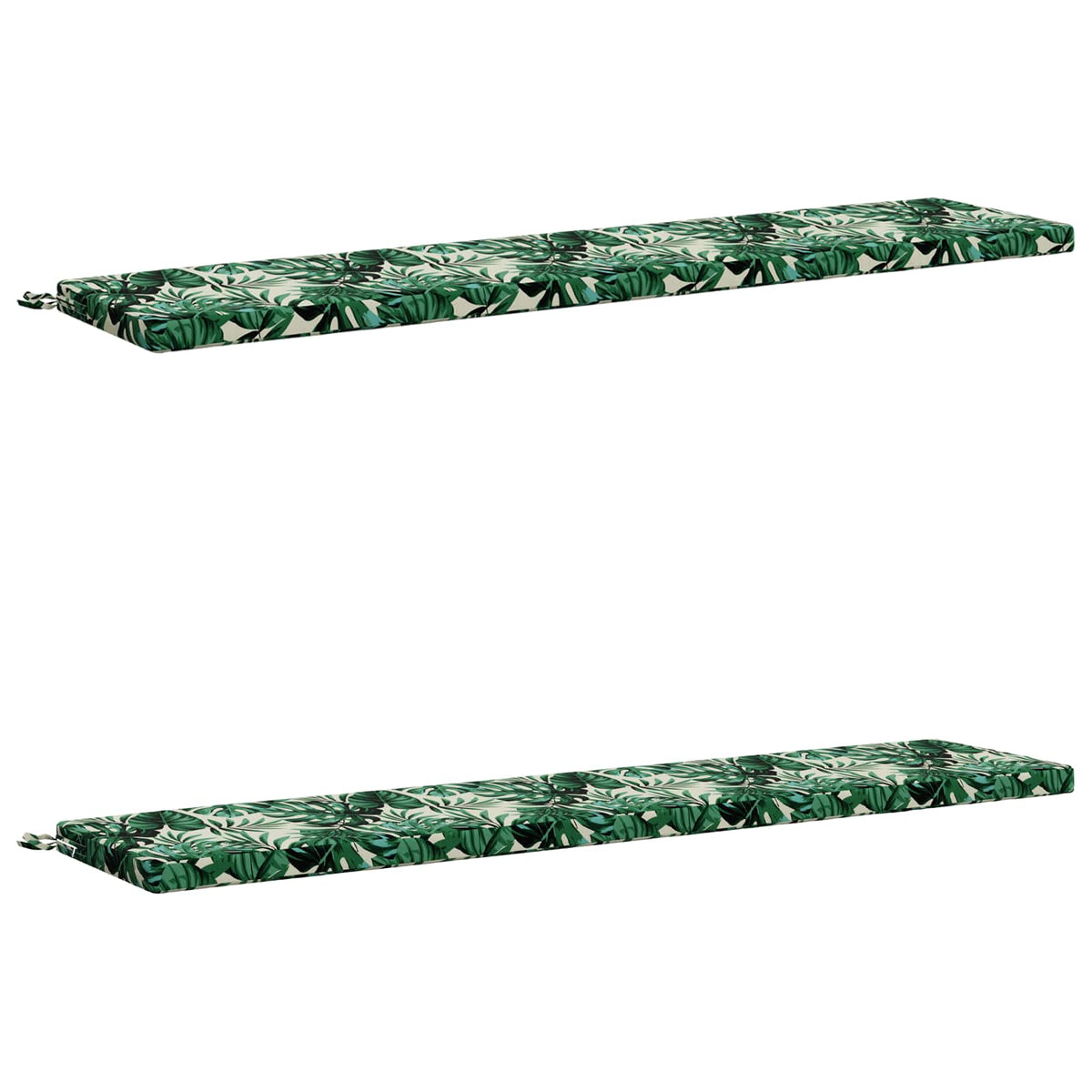 2-Piece Bench Cushions SOEST 2 pcs 100% Polyester Leaf Pattern