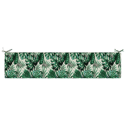 2-Piece Bench Cushions SOEST 2 pcs 100% Polyester Leaf Pattern