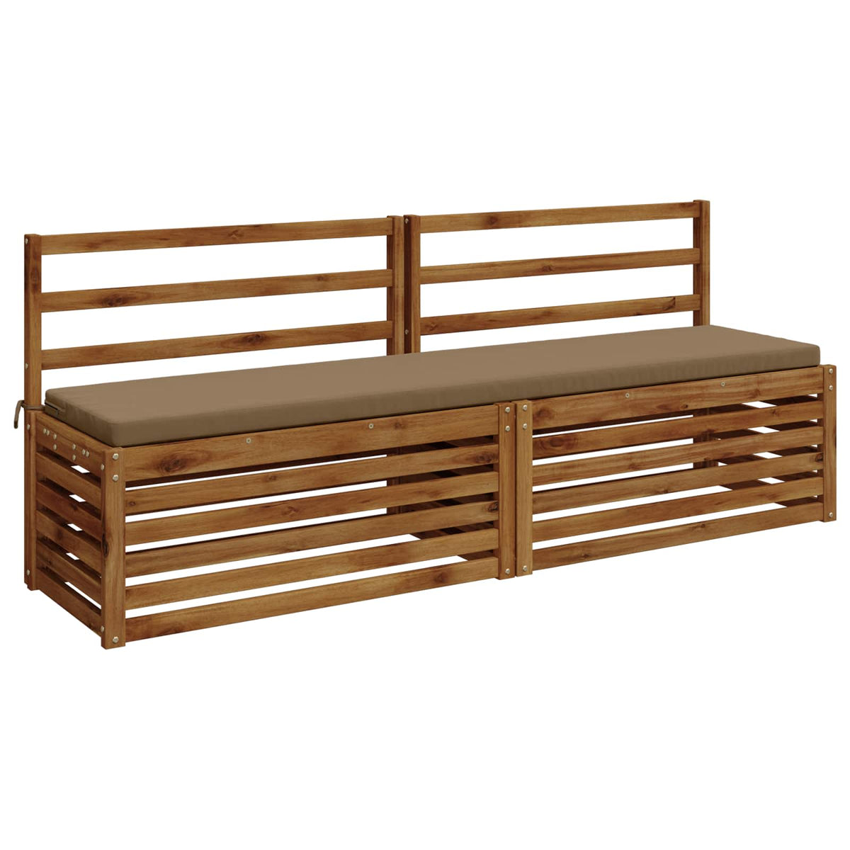 2-Piece Bench Cushions SOEST 2 pcs 100% Polyester Taupe