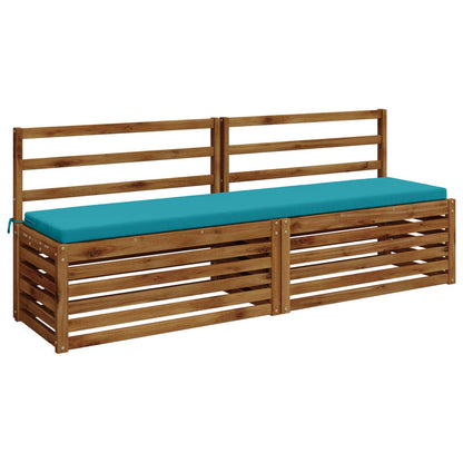 2-Piece Bench Cushions SOEST 2 pcs 100% Polyester Turquoise