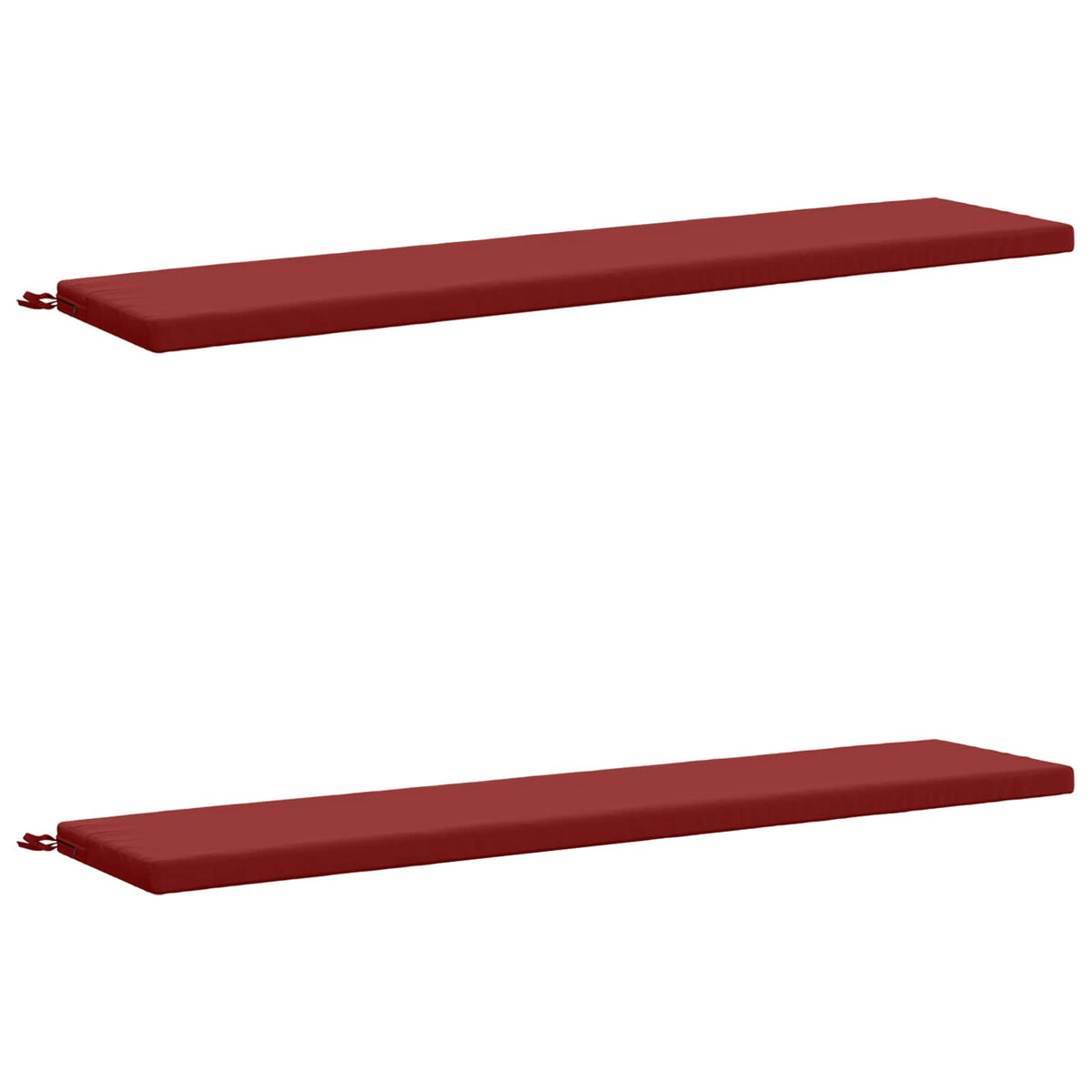 2-Piece Bench Cushions SOEST 2 pcs 100% Polyester Wine Red