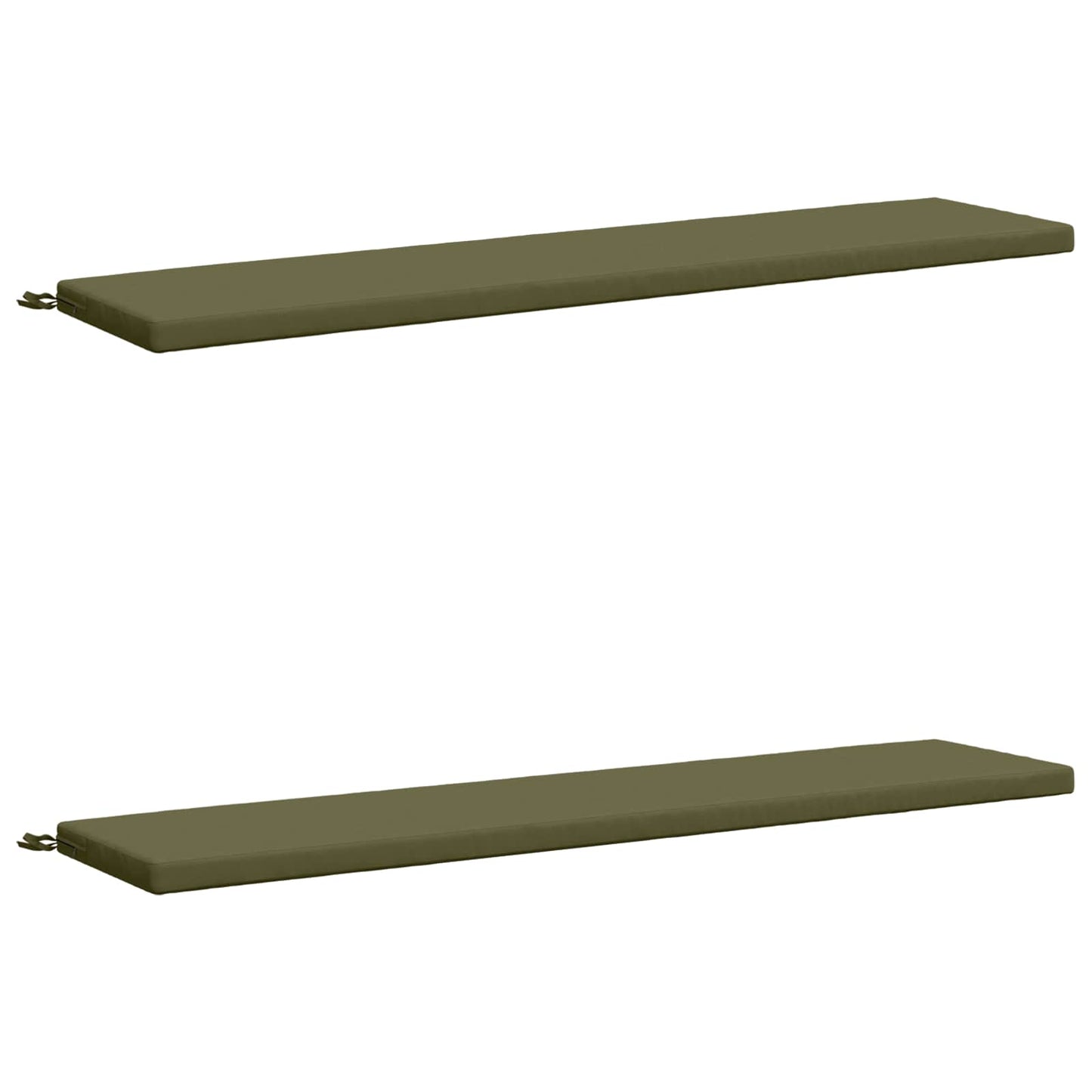 2-Piece Bench Cushions SOEST 2 pcs 100% Polyester Olive Green