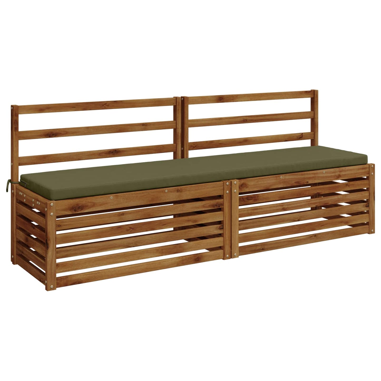 2-Piece Bench Cushions SOEST 2 pcs 100% Polyester Olive Green