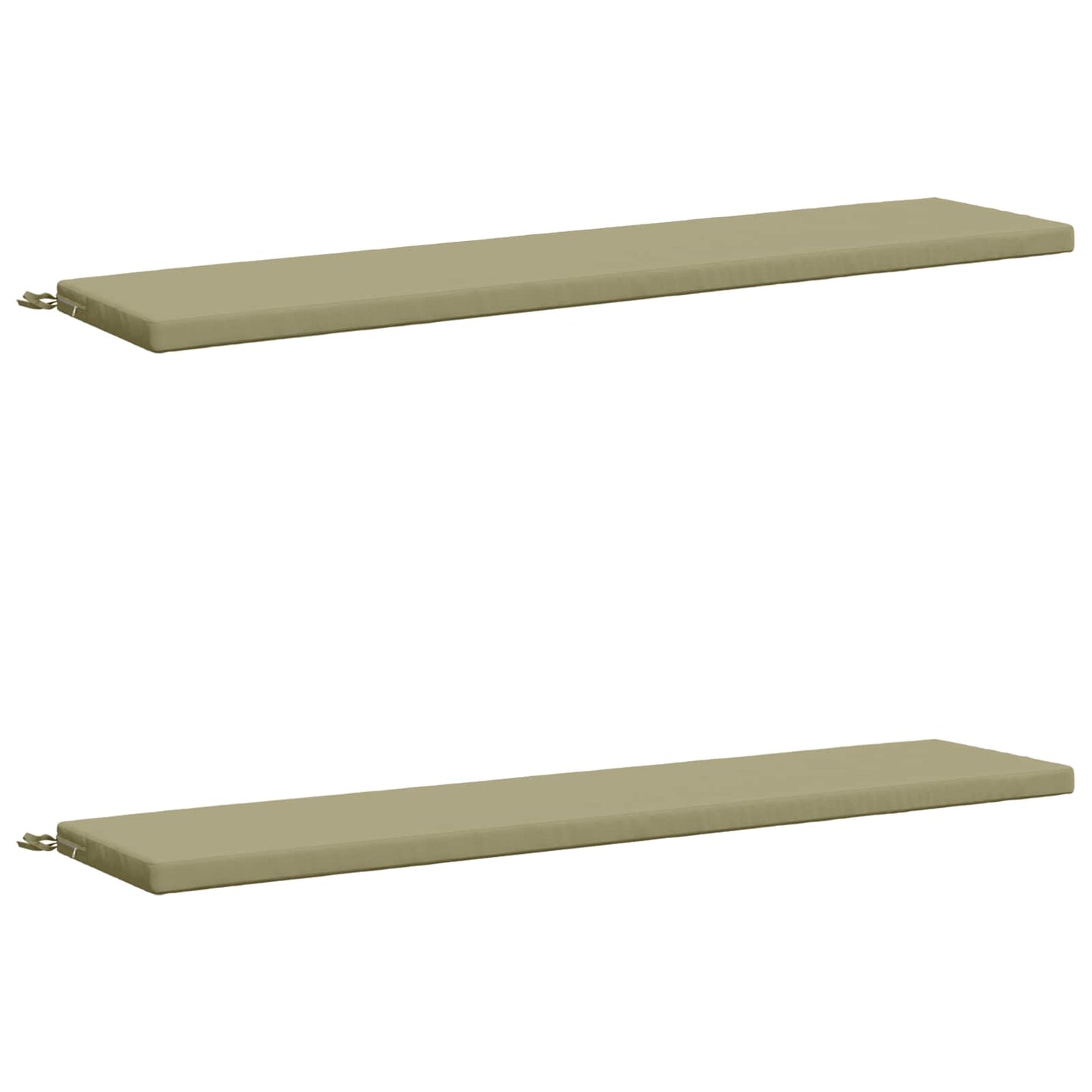 2-Piece Bench Cushions SOEST 2 pcs 100% Polyester Light Green