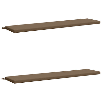 2-Piece Bench Cushions SOEST 2 pcs 100% Polyester Taupe