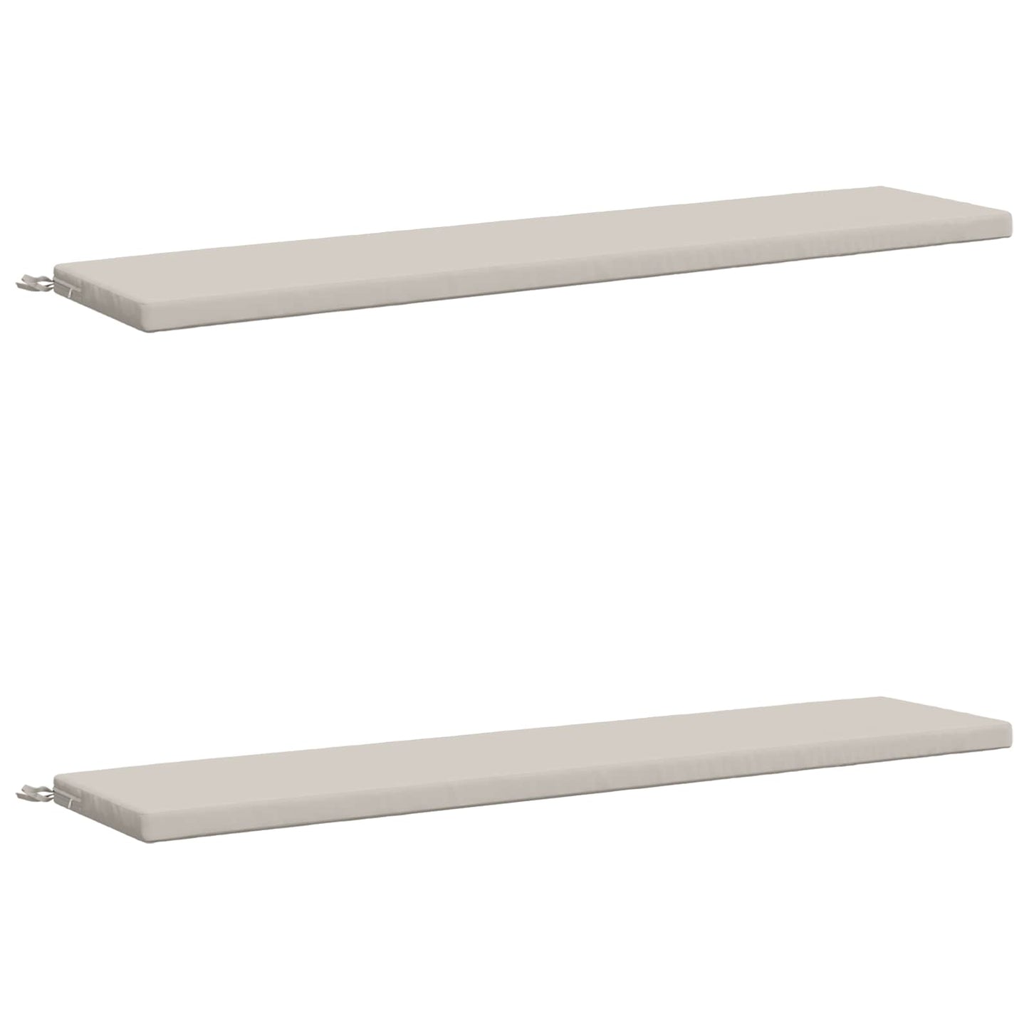 2-Piece Bench Cushions SOEST 2 pcs 100% Polyester White