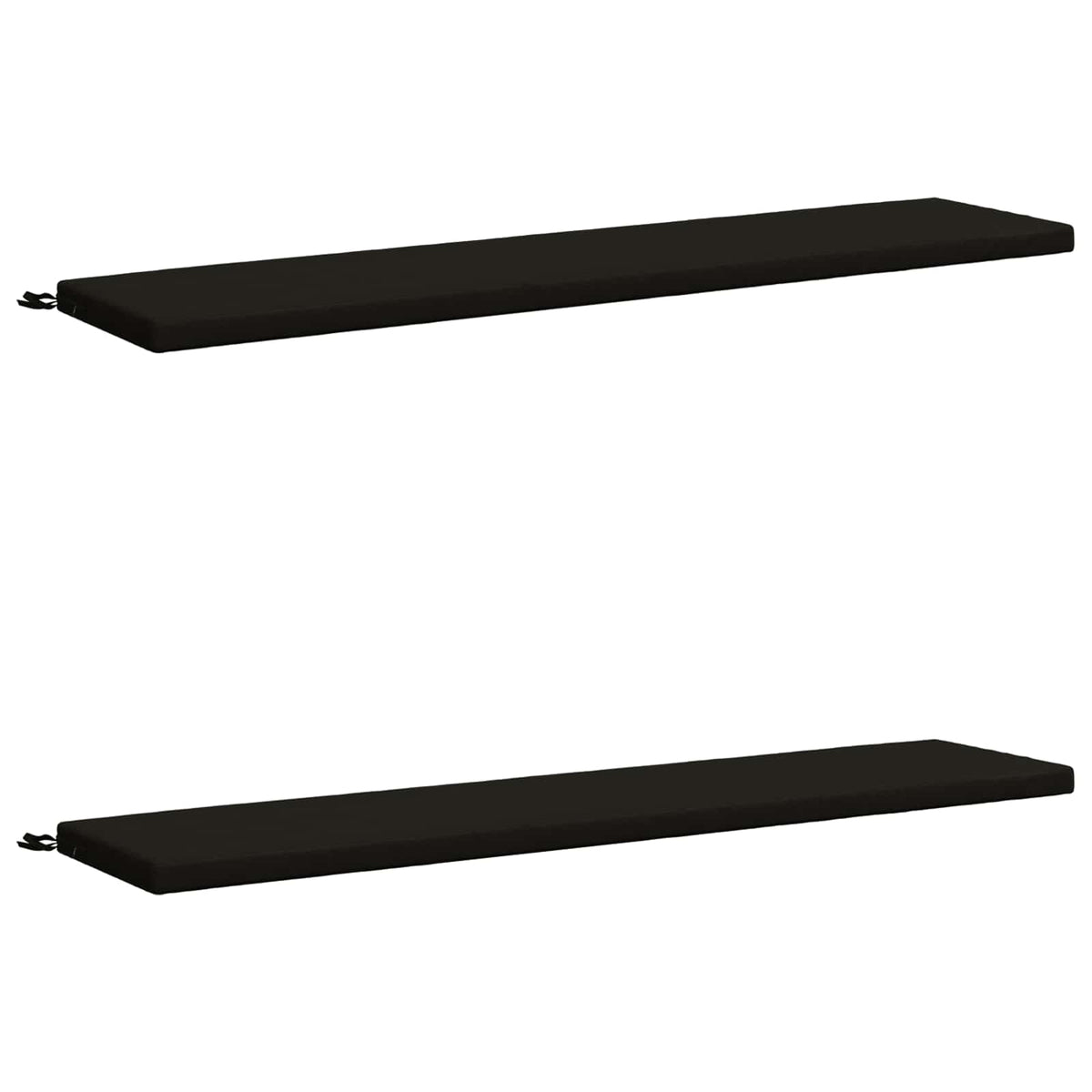 2-Piece Bench Cushions SOEST 2 pcs 100% Polyester Black