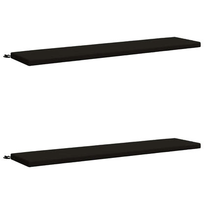 2-Piece Bench Cushions SOEST 2 pcs 100% Polyester Black