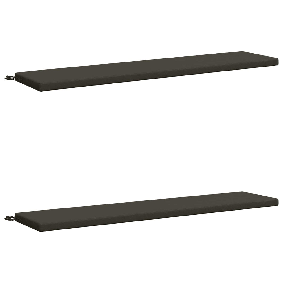 2-Piece Bench Cushions SOEST 2 pcs 100% Polyester Anthracite