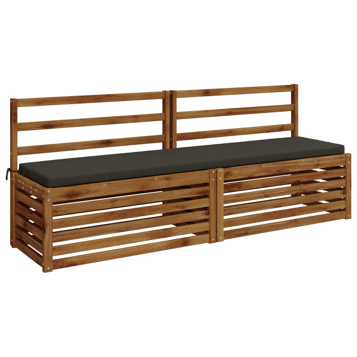 2-Piece Bench Cushions SOEST 2 pcs 100% Polyester Anthracite