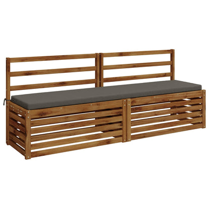 Bench Cushion SOEST 100% Polyester Grey 200 x 40 x 5 cm