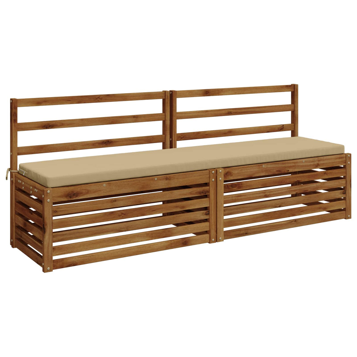 Bench Cushion SOEST 100% Polyester Beige 200 x 40 x 5 cm