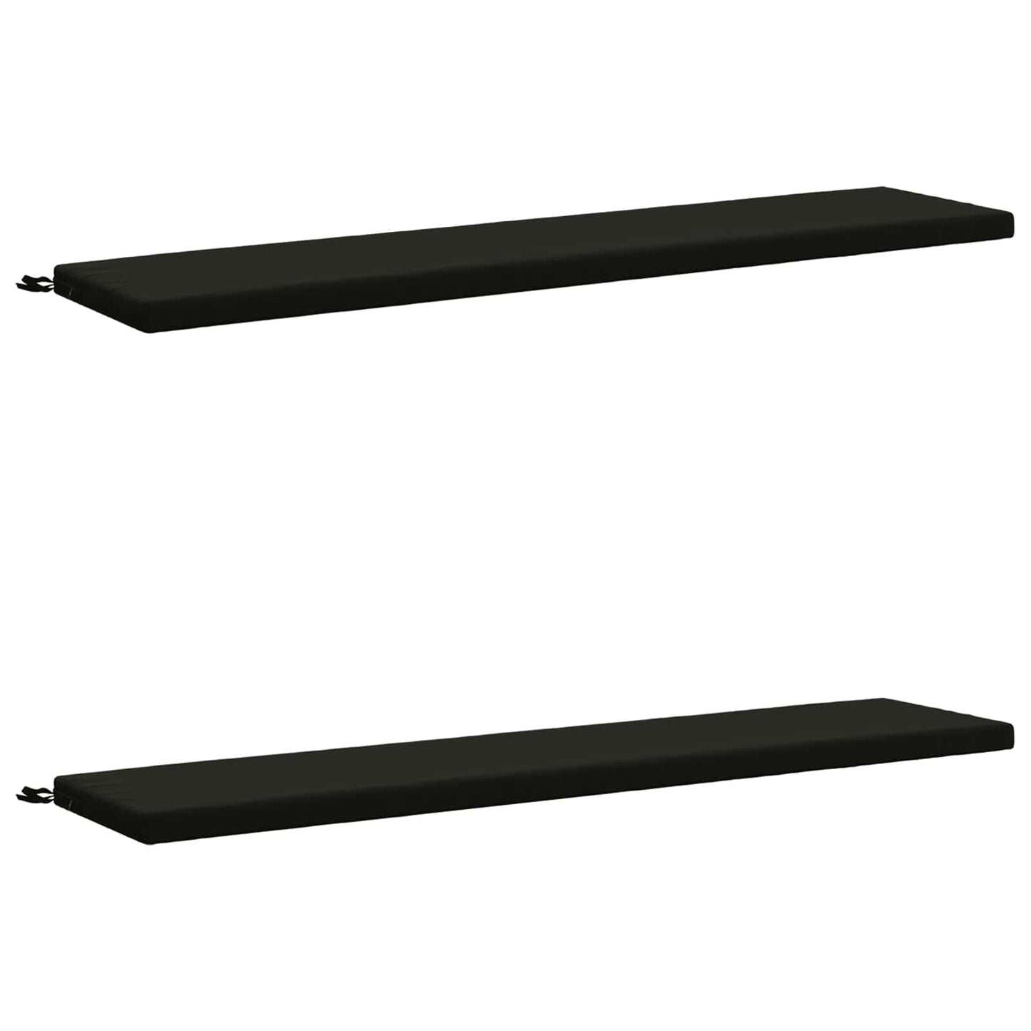 2-Piece Bench Cushions SOEST 2 pcs 100% Polyester Black