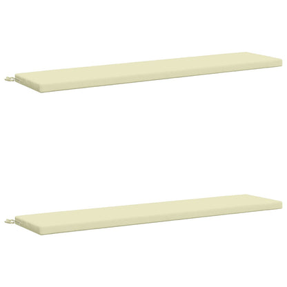 2-Piece Bench Cushions SOEST 2 pcs 100% Polyester Cream