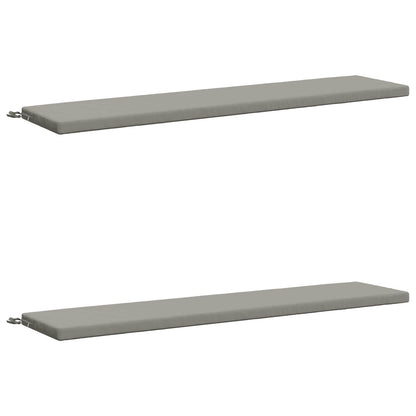 2-Piece Bench Cushions SOEST 2 pcs 100% Polyester Grey